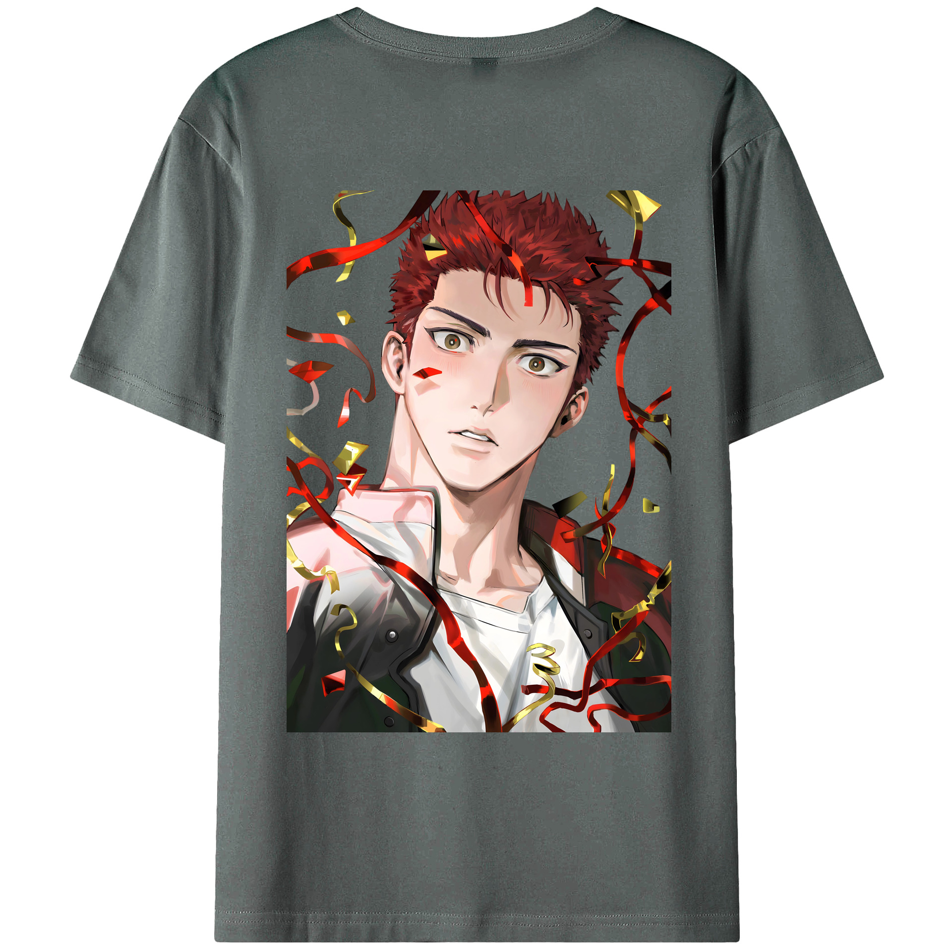 （画像用） SLAM DUNK／スラムダンク 綿100％ メンズ半袖Tシャツ（バックプリント） 通気性